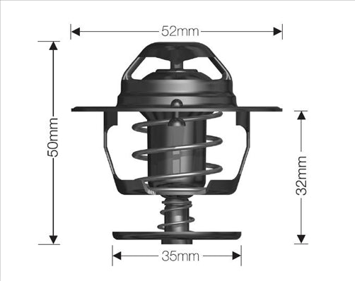 DAYCO THERMOSTAT 52MM 82 DEGREES C - 180 DEGREES F DT73A