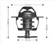 DAYCO THERMOSTAT 52MM 82 DEGREES C - 180 DEGREES F DT73A