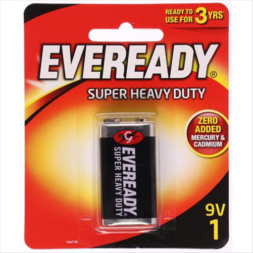 ENERGIZER EVEREADY BATTERY SUPER HEAVY DUTY 9 VOLT