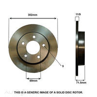 BRAKE DISC R HYUNDAI/KIA 302mm D61106.00