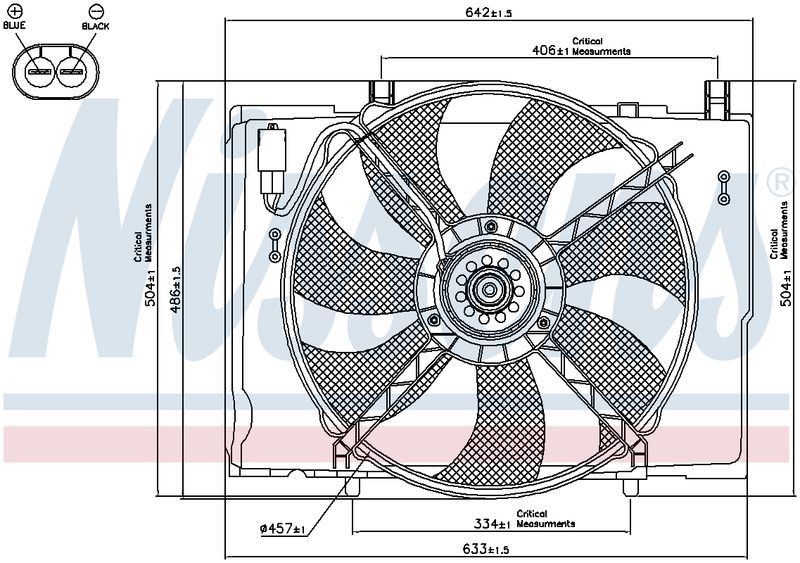 Nissens FAN ASSY RADIATOR MERCEDES S CLASS R170 00-04 EF1810
