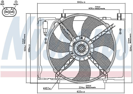 Nissens FAN ASSY RADIATOR MERCEDES S CLASS R170 00-04 EF1810