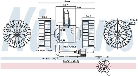 Nissens AC BLOWER MOTOR SCANIA 4 SERIES 24V EM1184N