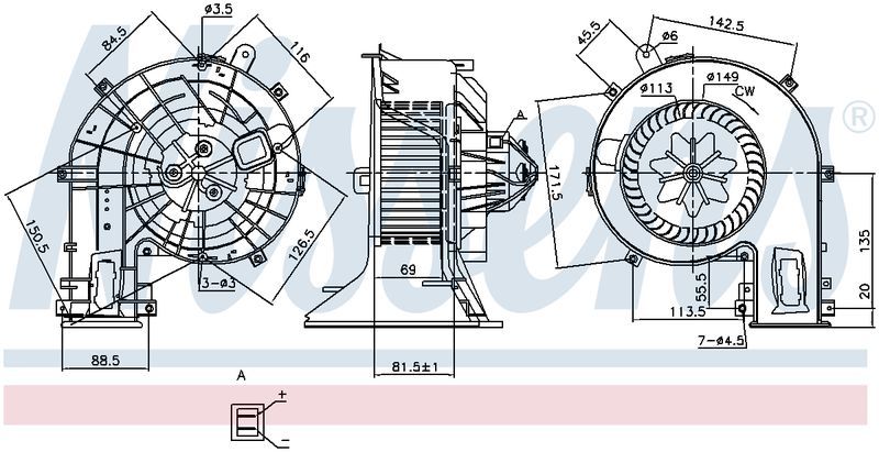 JAYAIR AC BLOWER HOLDEN VECTRA ZC 2.2L PET 1/04-12/06 EM3321
