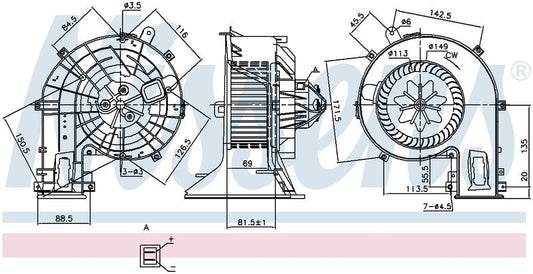 JAYAIR AC BLOWER HOLDEN VECTRA ZC 2.2L PET 1/04-12/06 EM3321