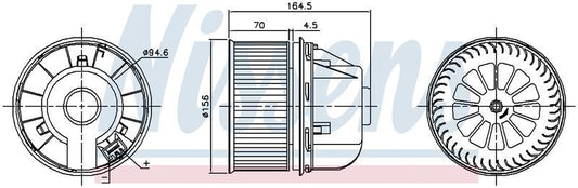 JAYAIR AC BLOWER MOTOR FORD FOCUS LS, LT, LV 05/05-ON EM3328J