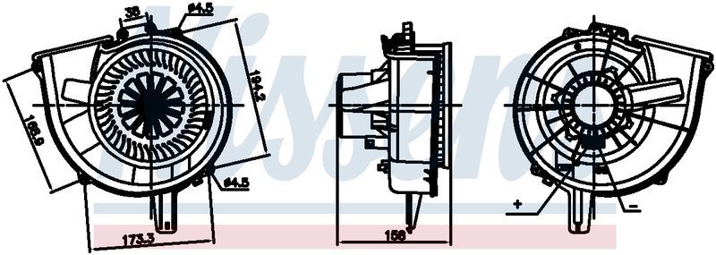 Nissens AC BLOWER MOTOR VW POLO 6C 14-18 EM3348N