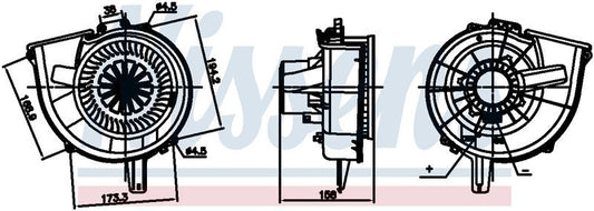 Nissens AC BLOWER MOTOR VW POLO 6C 14-18 EM3348N