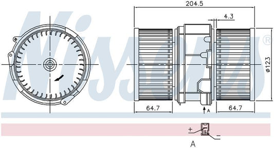 Nissens ELECTRIC BLOWER MOTOR RENAULT FLUENCE X38, MEGANE III X32 EM4377