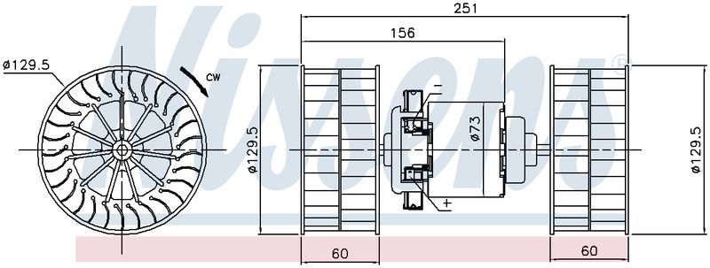 Nissens AC BLOWER MOTOR VOLVO TRUCK FH SERIES EM7605N