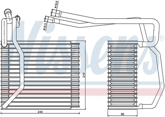 JAYAIR EVAPORATOR COIL FORD TRANSIT VH 12/00-4/04 EV3589