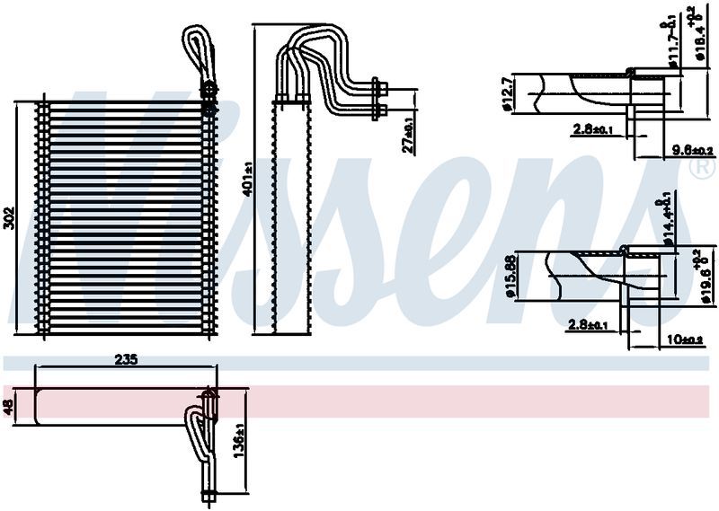 Nissens EVAPORATOR COIL BMW X5 F15 2.0L DSL 13-ON EV3674