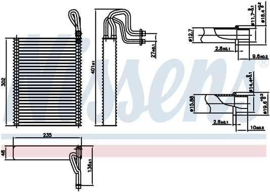 Nissens EVAPORATOR COIL BMW X5 F15 2.0L DSL 13-ON EV3674