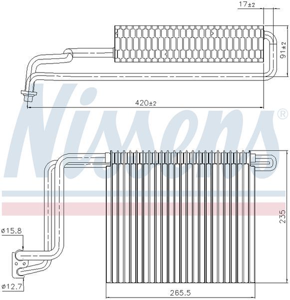 Nissens EVAPORATOR COIL MERCEDES VITO W639 04-15 EV3696N
