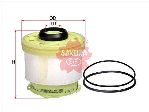 Sakura FUEL FILTER FITS R2724P WCF207 U2Y0-13-ZA5 F-17011