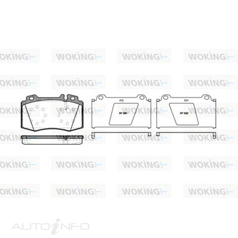 WOKING FRONT DISC PAD SET MERCEDES 117.8*71.5*17.2 - P6693.00