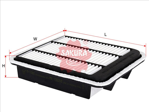 Sakura AIR FILTER FITS A1550 WA5065 A-1080 FA-1080