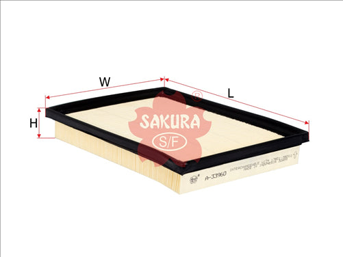 Sakura AIR FILTER FITS A1849 WA5297 17801-38011 FA-33960