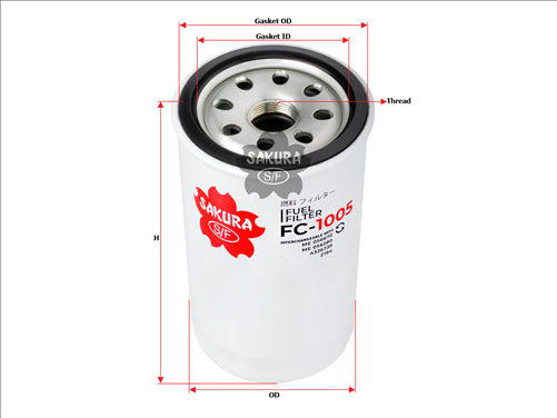 Sakura FUEL FILTER FITS Z194 WHDZ194NM FF2042 FC-1005