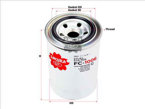 Sakura FUEL FILTER FITS Z539  FC-1006