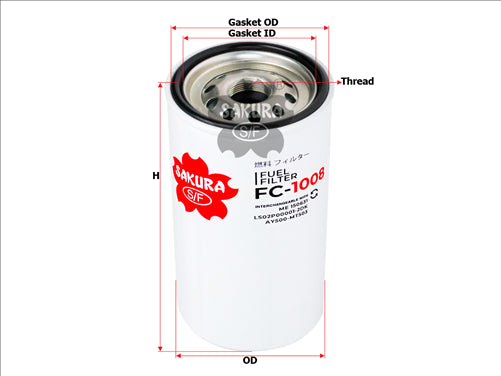 Sakura FUEL FILTER FITS WCF46 ME150631 FC-1008