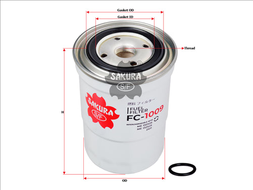 Sakura FUEL FILTER FITS Z611 WZ611 FC-1009