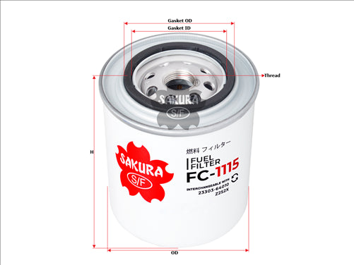 FUEL FILTER Z252X   FC-1115