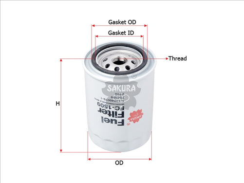 Sakura FUEL FILTER FITS Z108 1132400791 FC-1509