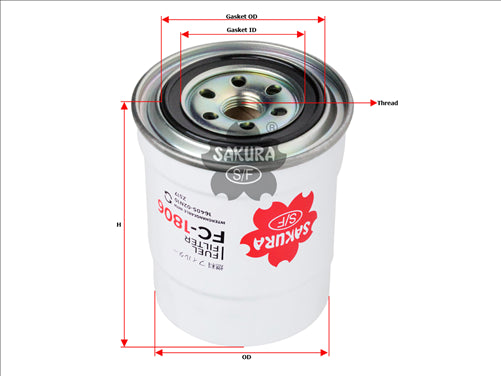 Sakura FUEL FILTER FITS Z517 FF226 0986AF6011 FC-1806