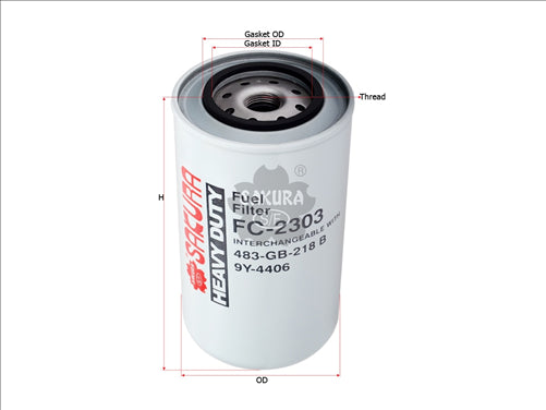 Sakura FUEL FILTER FITS 33218 483-GB-218B FC-2303