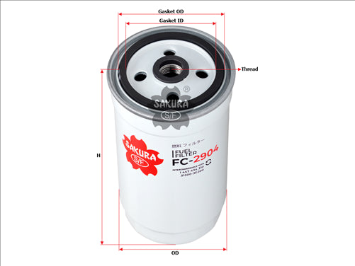 Sakura FUEL FILTER WCF154 1457434310 0 K552 12603A FC-2904