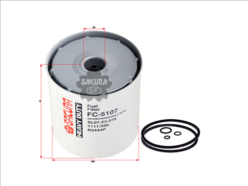 Sakura FUEL FILTER FITS R2244P WR244P PCR9366 FC-5107