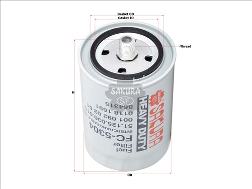 Sakura FUEL FILTER FITS FF5646 8981653750 FC-5304