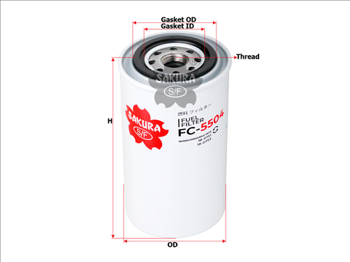 Sakura FUEL FILTER FITS 1R-0751 FC-5504