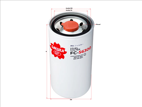 Sakura FUEL FILTER P502480 FF63040NN 600-319-3841 600-311-3841 FC-56300