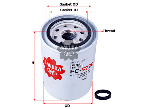 Sakura FUEL FILTER FITS FF2008 FC-5701-1 FC-5720