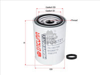 Sakura FUEL FILTER FITS BF957D P55-0106 FC-5702-1 FC-5721