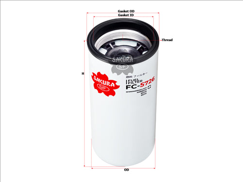 Sakura FUEL FILTER FITS FC-5726 FFP1053015 FC-5726