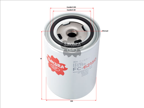 Sakura FUEL FILTER 17224161 0118 2671 FF5785 4527059 FC-62150
