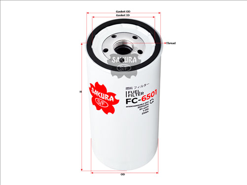 Sakura FUEL FILTER FITS Z105A FF2206 33118 FC-6501