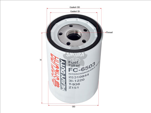 Sakura FUEL FILTER FITS Z151 FF2208 FC-6503