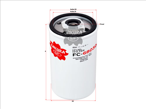 Sakura FUEL FILTER FITS H70WDK14 FC-68030