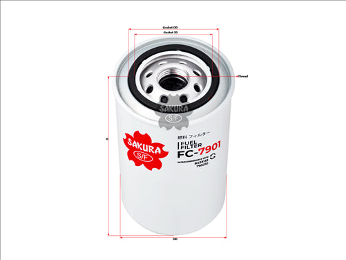 Sakura FUEL FILTER FITS BF7606 FC-7901