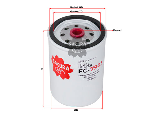 Sakura FUEL FILTER FITS P55-0440 0986AF8165 FC-7903