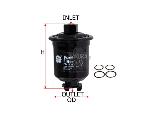 Sakura FUEL FILTER FITS Z466 Z604 WZ466 FF2161 FS-1138