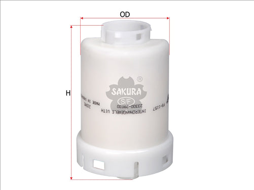 Sakura FUEL FILTER INTANK FITS Z654 WCF33 FF2267 FS-1157