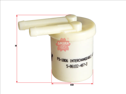 Sakura FUEL FILTER FITS Z165 WZ165 FF2026 FS-1806