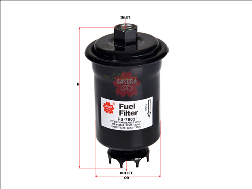 Sakura FUEL FILTER FITS Z441 WZ424 WZ441 FF2141 WZ361 WZ403 FS-7903