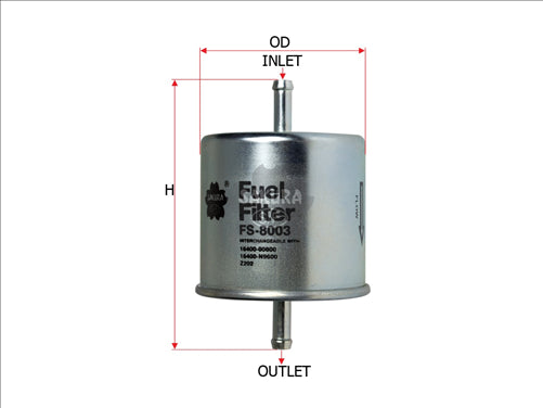 Sakura FUEL FILTER FITS Z202 WZ202 FF2037 FS-8003