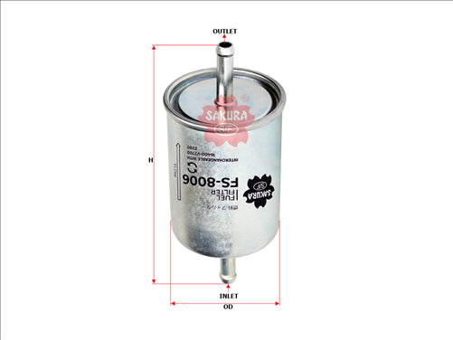 Sakura FUEL FILTER FITS Z200 WS200 WZ200 FF2034 FS-8006